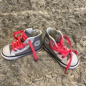 Converse All-Star High Top Glitter Toddler Shoes Size 6